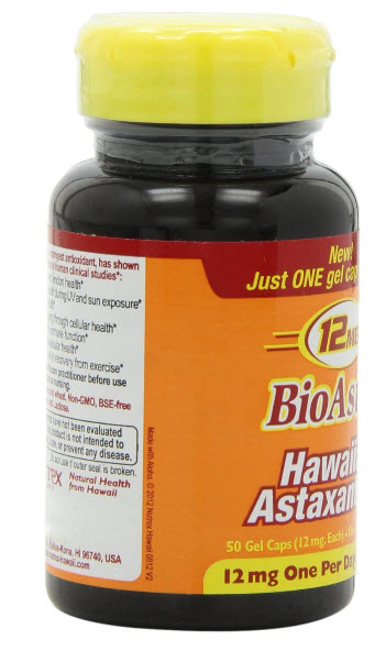 Nutrex, BioAstin, Hawaiian Astaxanthin, 12 mg, 50 Gel Caps ราคา